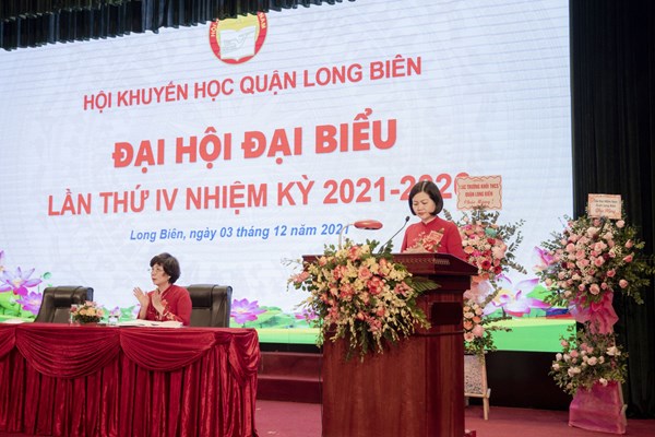 Hội khuyến học quận Long Biên tổ chức thành công  Đại Hội đại biểu lần thứ IV, nhiệm kỳ 2021-2026