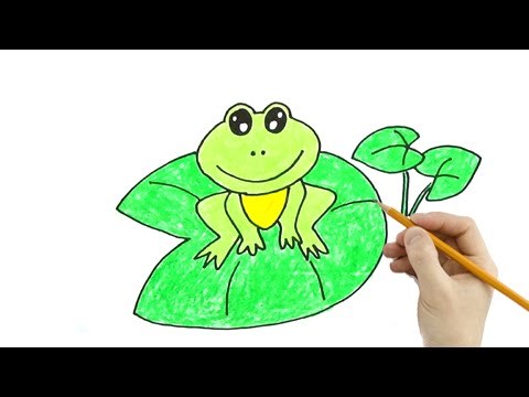 Tạo hình: Vẽ lá sen và tô màu bức tranh con ếch thật đẹp