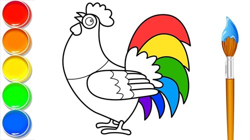 Tạo hình :   Vẽ con gà 