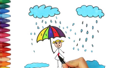 Tạo hình: vẽ mưa