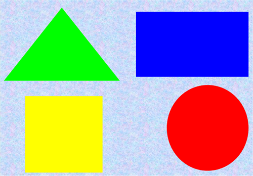 LQVT: Ôn hình tròn, hình vuông, hình tam giác, hình chữ nhật