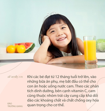  Bác sĩ Nhi chỉ ra sai lầm phổ biến mà các mẹ thường mắc phải khi cho con ăn cam hoặc uống nước cam