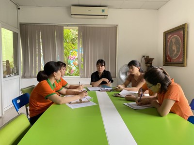 Trường mầm non Đô thị Sài Đồng họp triển khai họp xây dựng điều chỉnh kế hoạch giáo dục