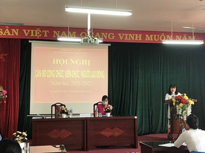 Hội nghị Cán bộ, công chức, viên chức, người lao động trường mầm non Đô thị Sài Đồng năm học 2021-2022