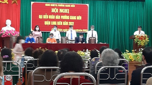 Dự Hội nghị địa biểu nhân dân phường Giang Biên năm 2022