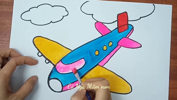 Vẽ tô màu máy bay