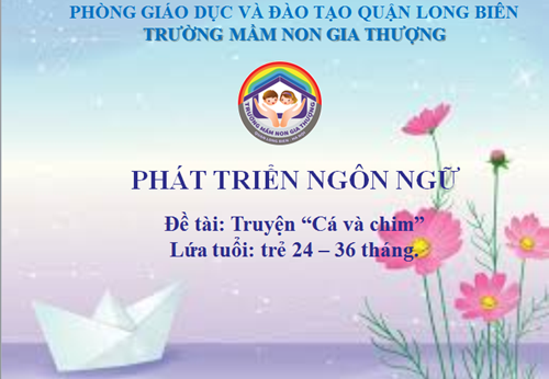 BGTT_Tháng 10/2021LQVH: Truyện  Cá và Chim _GV: Nguyễn Thị Hồng Hoa