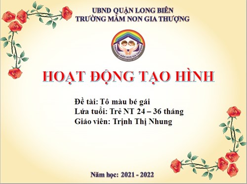 HĐTH: Tô màu bé gái_ GV: Trịnh Thị Nhung