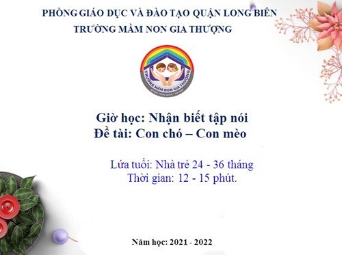 NBTN: Con chó - con mèo_ GV: Trịnh Thị Nhung