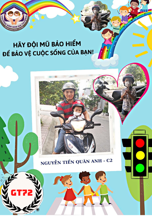 SBD: 72 - Bé: Nguyễn Tiến Quân Anh - Cuộc thi ảnh  Gia đình bé với an toàn giao thông 
