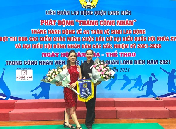 Trường Mầm non Hoa Sen tham gia Ngày hội Văn hóa thể thao trong công nhân, viên chức, lao động quận Long Biên năm 2021