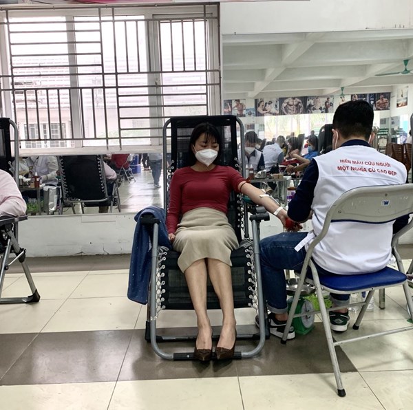 Hưởng ứng ngày Hội hiến máu nhân đạo Phường Việt Hưng