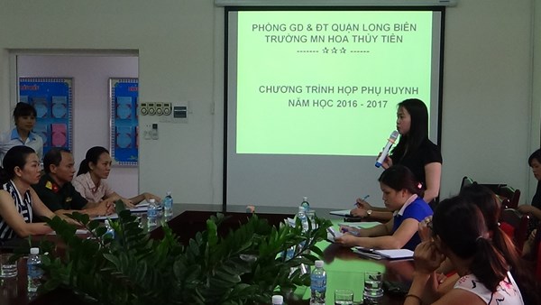 Trường mầm non Hoa Thủy Tiên tổ chức họp phụ huynh đầu năm học 2016 - 2017