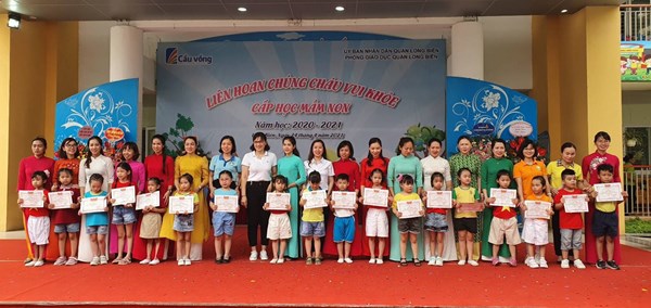 Trường mầm non Ngọc Thụy sôi nổi tham gia Liên hoan “Chúng cháu vui khỏe” cấp học mầm non Quận Long Biên, năm học 2020-2021