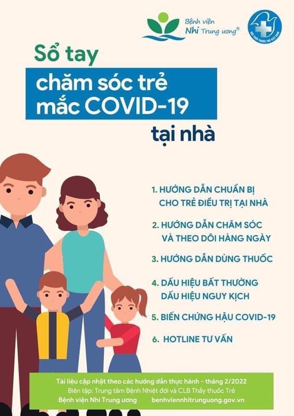 Hướng dẫn chăm sóc trẻ mắc Covid-19 tại nhà
