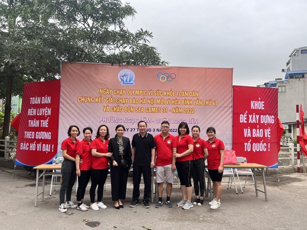 Trường mầm non Sơn Ca tham gia giải chạy Báo Hà Nội mới vì hòa bình lần thứ 47
