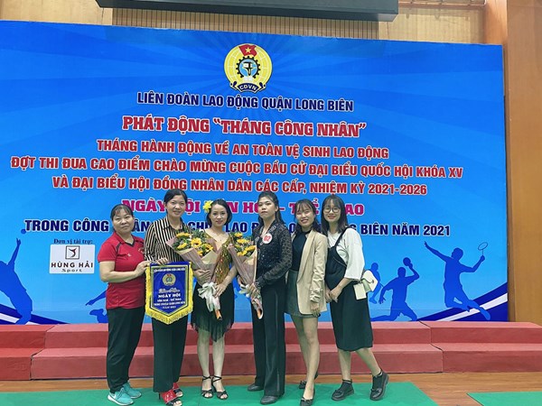 Trường mầm non Thượng Thanh tham gia Ngày hội văn hóa thể thao trong CNVCLĐ Quận Long Biên năm 2021