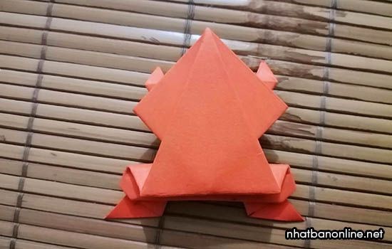 Hướng dẫn cách gấp con ếch bằng giấy màu Origami