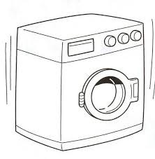 Tranh tô màu : Máy giặt