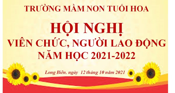 Hội nghị viên chức, người lao động trường mầm non Tuổi Hoa năm học 2021 - 2022