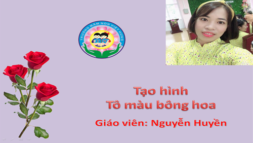 Hướng dẫn tô màu bông hoa - Giáo viên Nguyễn Huyền