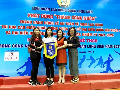 Trường Tiểu học Ái mộ A sôi nổi tham gia Ngày hội văn hóa thể thao quận Long Biên năm 2021