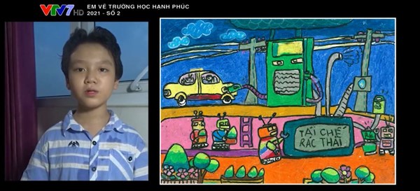 Học sinh trường Tiểu học Ái Mộ A tham gia cuộc thi vẽ tranh  “Em vẽ trường học hạnh phúc 2021” (Mùa 2)