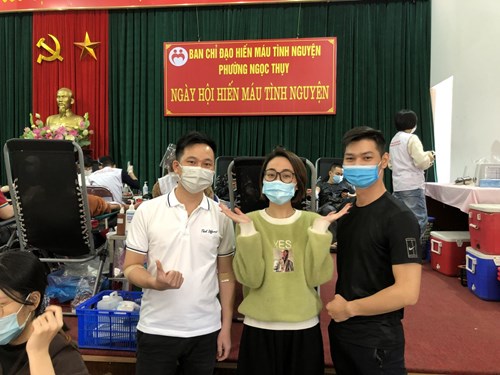Trường THCS Ngọc Thuỵ tham gia ngày hội hiến máu tình nguyện phường Ngọc Thuỵ lần thứ 2 năm 2021