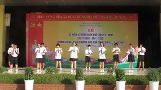  Hội thi văn nghệ chào mừng Kỉ niệm 40 năm ngày Nhà giáo Việt Nam (20/11/1982 - 20/11/2022) - Tiết mục dự thi của lớp 8A3