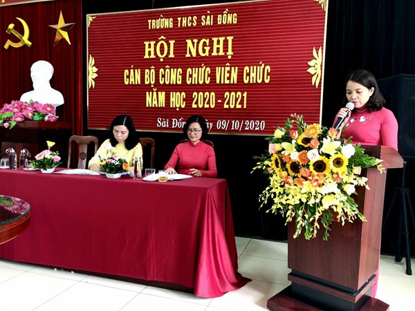 Hội nghị cán bộ công chức viên chức và phát động thi đua năm học 2020 – 2021 của trường THCS Sài Đồng