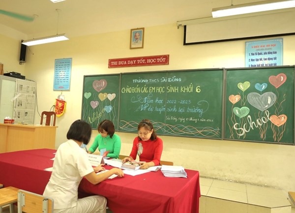 Chào Mừng Quý Vị Phụ Huynh Và Các Em Học Sinh Đến Tuyển Sinh Khối 6 Tại Trường THCS Sài Đồng.