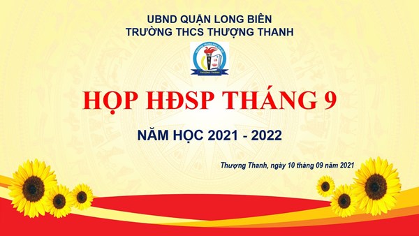Trường THCS Thượng Thanh tổ chức Họp Hội đồng Tháng 9/2021  