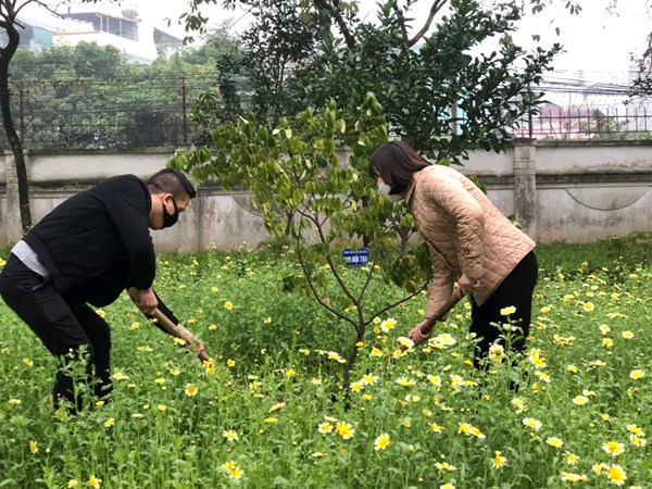 Trường THCS Thượng Thanh phát động Tết trồng cây xuân Nhâm Dần 2022