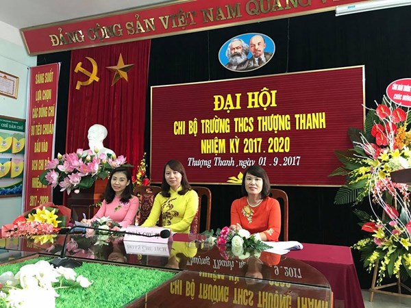 Chi bộ trường THCS Thượng Thanh tổ chức thành công Đại hội chi bộ nhiệm kì 2017 -2020