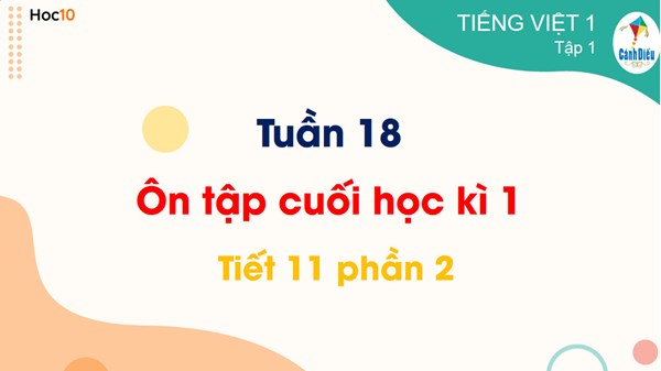Tiếng Việt 1 - Học vần - Tuần 18 - Bài: Ôn tập CK1 tiết 11 phần 2