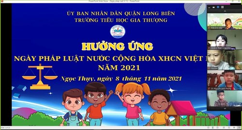 Hưởng ứng ngày pháp luật nước Cộng hòa xã hội chủ nghĩa Việt Nam (9 - 11 - 2021)