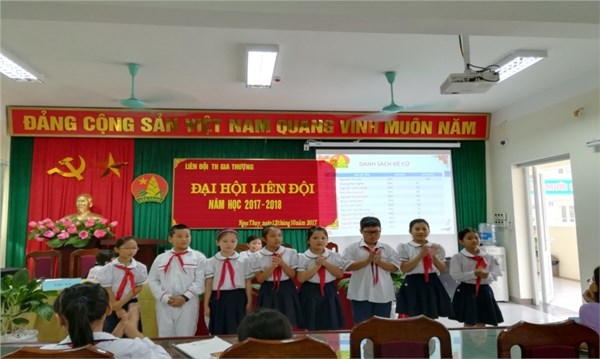 Liên đội Tiểu học Gia Thượng tổ chức Đại hội Liên đội nhiệm kỳ 2017-2018