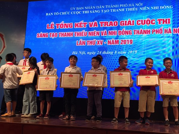 Trường Tiểu học Long Biên đạt giải trong cuộc thi Sáng tạo thanh thiếu niên và nhi đồng Thành phố Hà Nội lần thứ XV