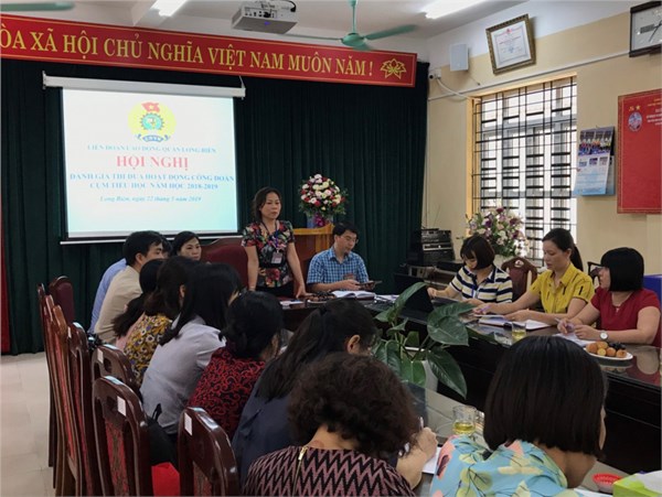 LĐLĐ quận Long Biên tổ chức hội nghị đánh giá thi đua khối công đoàn các Trường học năm học 2018-2019