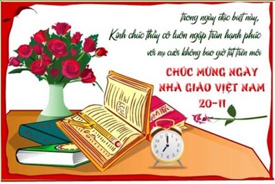 Sản phẩm do tự tay lớp 3D làm  chào mừng ngày Nhà giáo Việt nam 20/11.