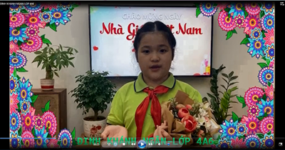 Giải Nhất Hội thi làm Video chúc mừng Ngày nhà giáo Việt Nam 20/11 của em Đinh Khánh Ngân - Lớp 4A6