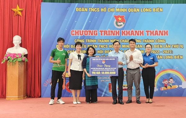 Long Biên: Khánh thành công trình thanh niên chào mừng Đại hội Đoàn các cấp, nhiệm kỳ 2022 - 2027