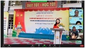 Không khí thi đua lập thành tích chào mừng ngày hiến chương các Nhà giáo Việt Nam  của Thầy và Trò trường Tiểu học Thanh Am