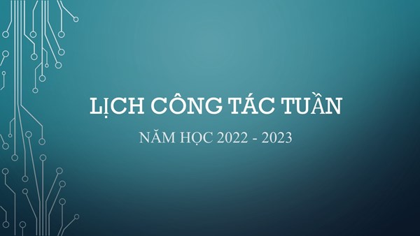 Lịch công tác tuần 18B năm học 2022 - 2023