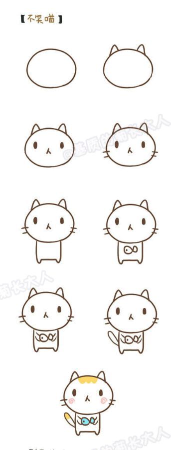 Dạy nhỏ xíu vẽ những loài vật đơn giản: Con mèo dễ thương | Mầm non Bắc Biên