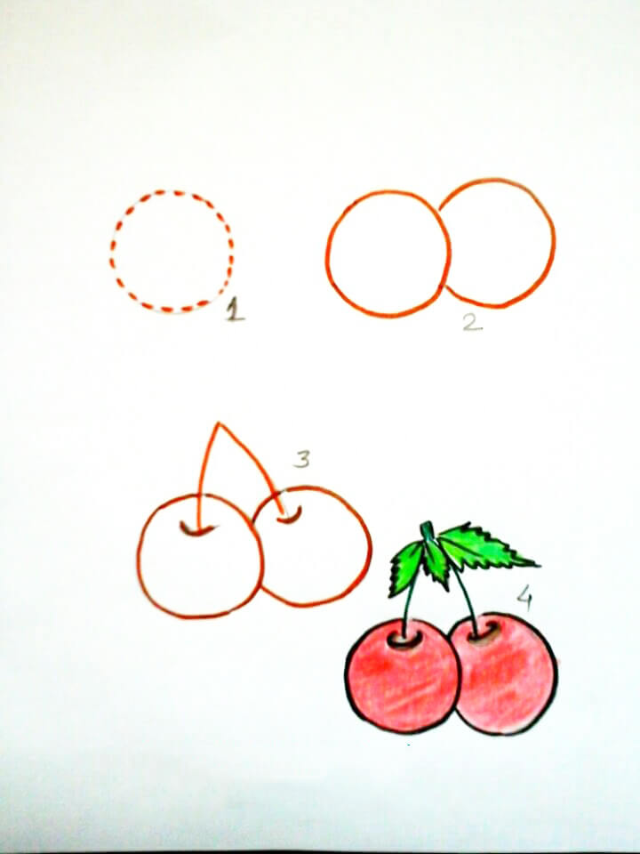Tạo hình: dạy trẻ cách vẽ quả Cherry | Mầm non Bắc Biên