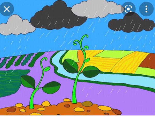 Tạo hình: “ Bé vẽ mây và mưa” lớp MGN B1 | MN Bắc Cầu