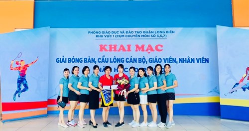 Trường mầm non Bồ Đề tham gia giải bóng bàn, cầu lông trong CBGVNV ngành GD&ĐT quận Long Biên năm học 2022-2023