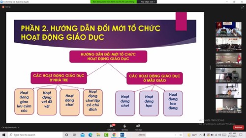 Trường Mầm non Đô thị Việt Hưng tổ chức tập huấn nâng cao trình độ chuyên môn cho giáo viên qua hình thức trực tuyến