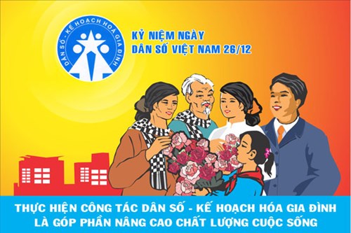 Tuyên truyền hưởng ứng ngày dân số việt nam 26/12/2021  